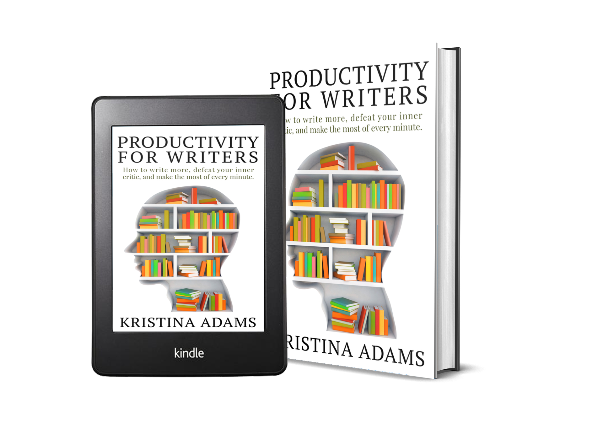 Productivity for Writers ebook and print cover mockup