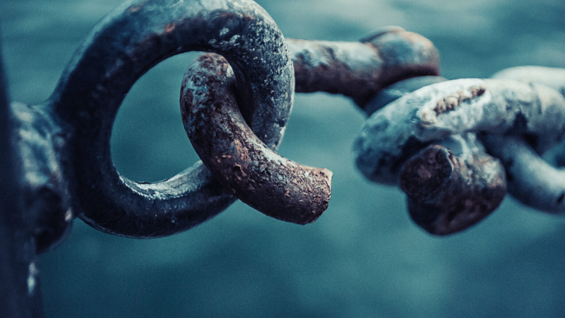 A chain link fence with a break in it to symbolise the freedom that comes from free writing. And finishing something.